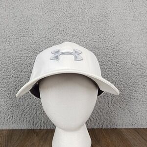 Under Armour Mens White UA Golf Mesh Fitted Hat Cap LG/XL